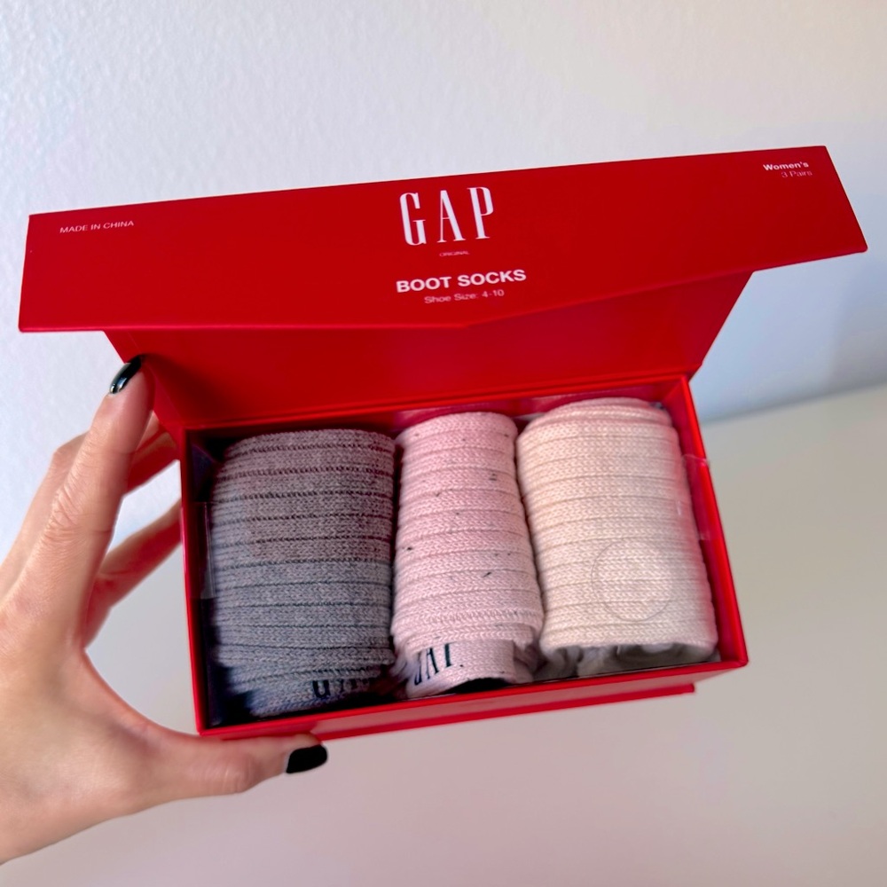 GAP 3-Pack Boot Socks, Women’s 4-10